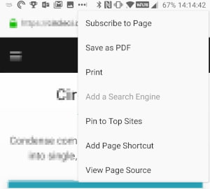 Android Firefox print configuration